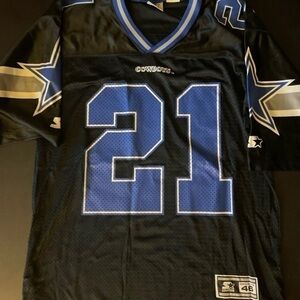 Vintage 90s STARTER Dallas
Cowboys DEION SANDERS #21
Black Alternate Jersey